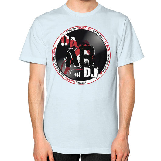 Unisex T-Shirt (on man) Light blue Ar Designed!