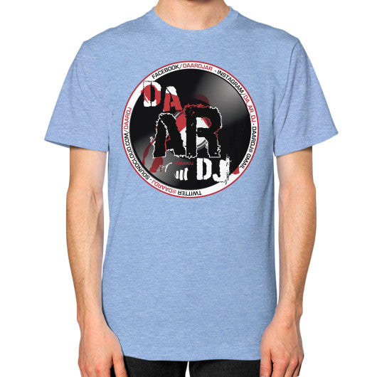 Unisex T-Shirt (on man) Tri-Blend Blue Ar Designed!