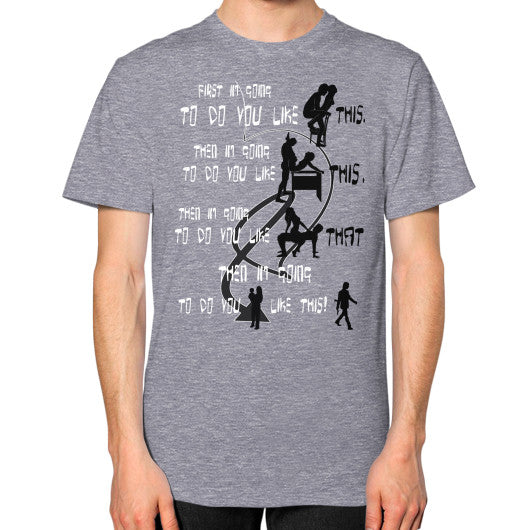 Unisex T-Shirt (on man) Tri-Blend Grey Ar Designed!