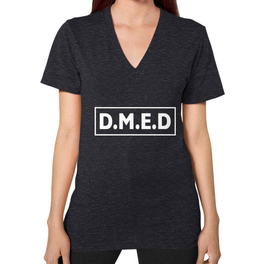 V-Neck (on woman) Tri-Blend Black Ar Designed!