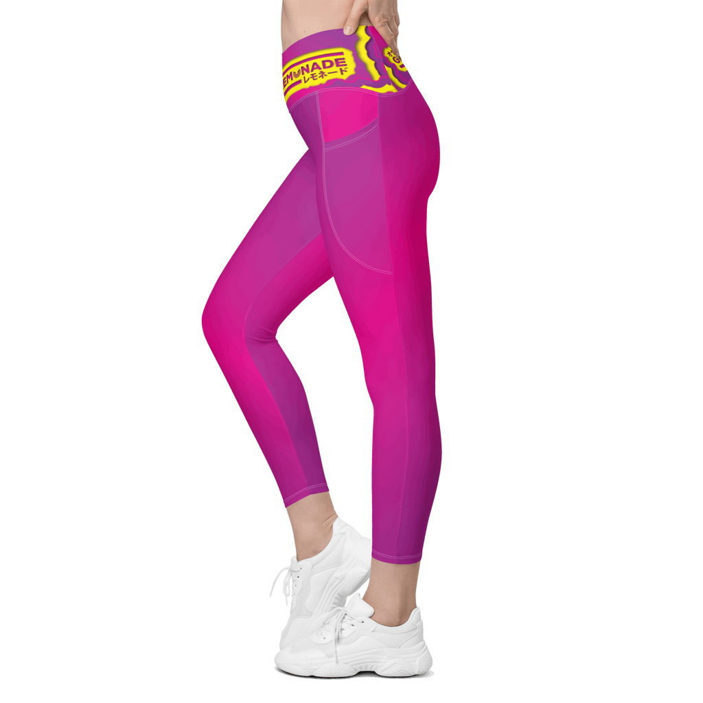 Geek's Pink & Purp - Pink Crossover leggings with pockets