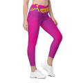 Geek's Pink & Purp - Pink Crossover leggings with pockets