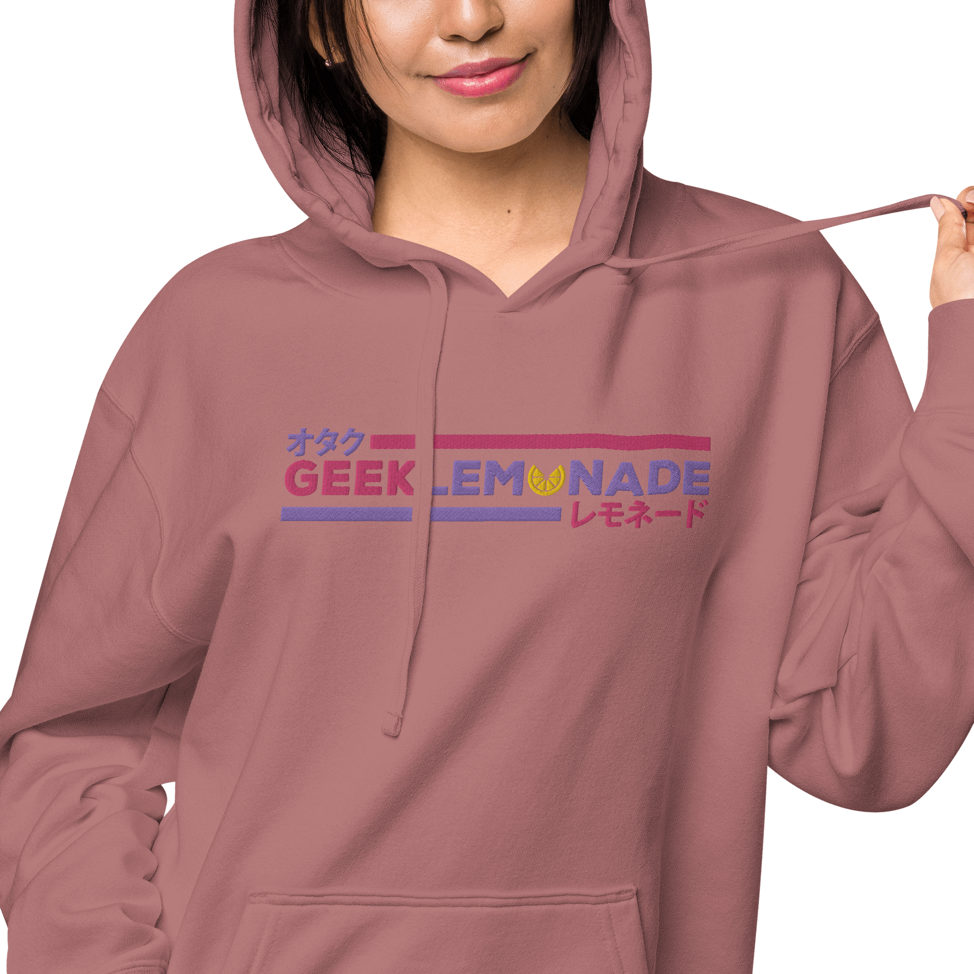 Geek's Pink & Purp Unisex pigment-dyed hoodie