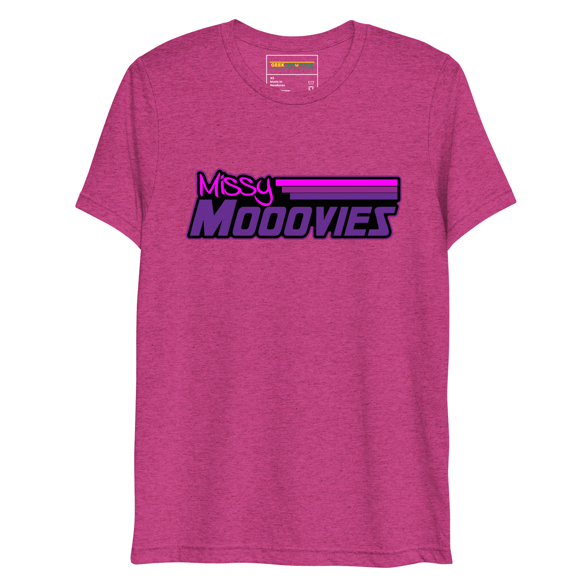 GeekLemonade Missy Mooovies Black Short sleeve t-shirt