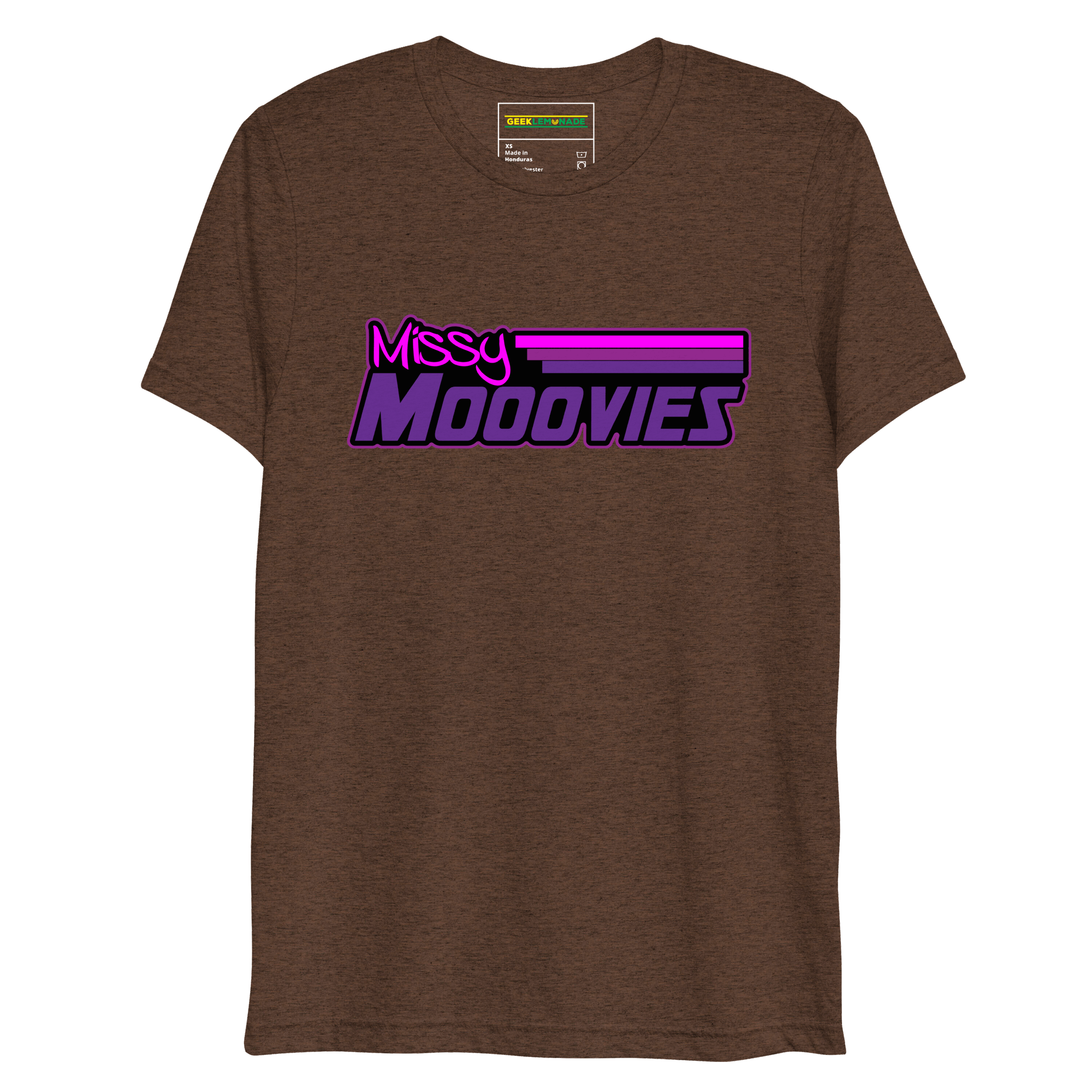 GeekLemonade Missy Mooovies Black Short sleeve t-shirt