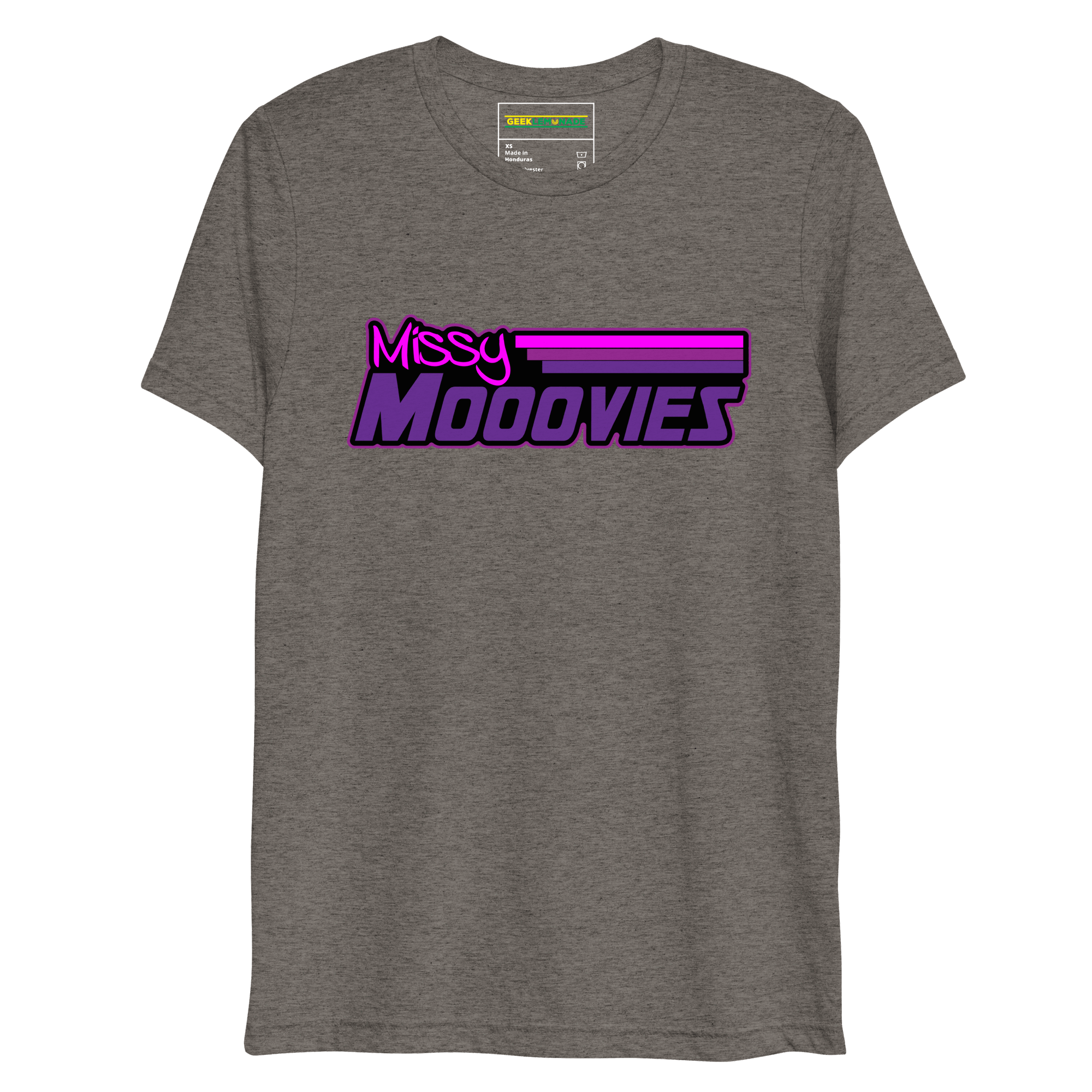 GeekLemonade Missy Mooovies Black Short sleeve t-shirt