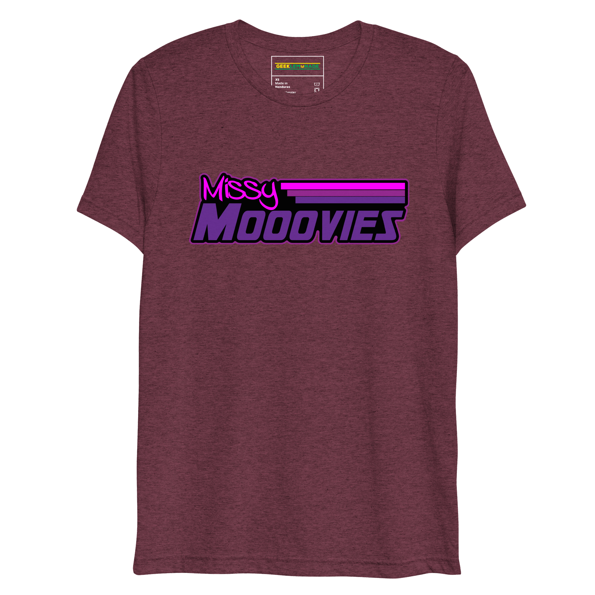 GeekLemonade Missy Mooovies Black Short sleeve t-shirt