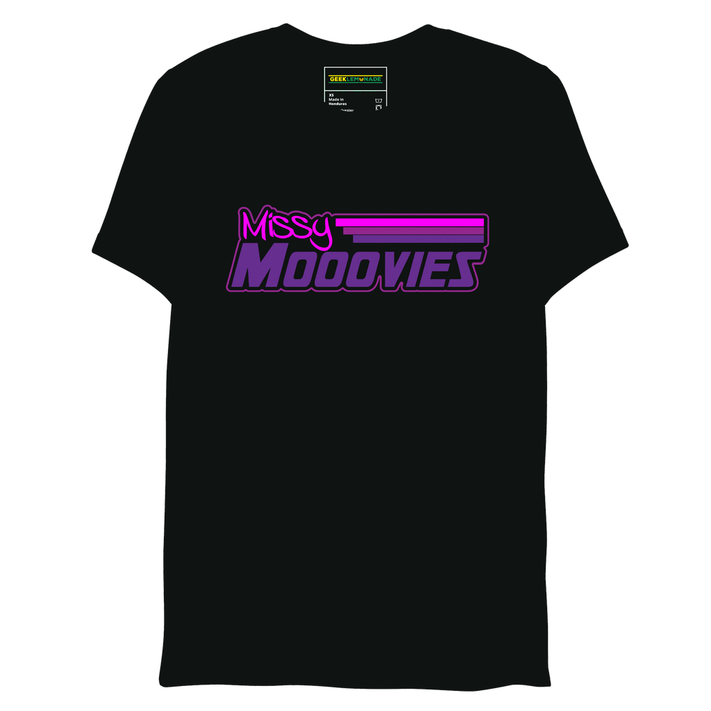 GeekLemonade Missy Mooovies Black Short sleeve t-shirt