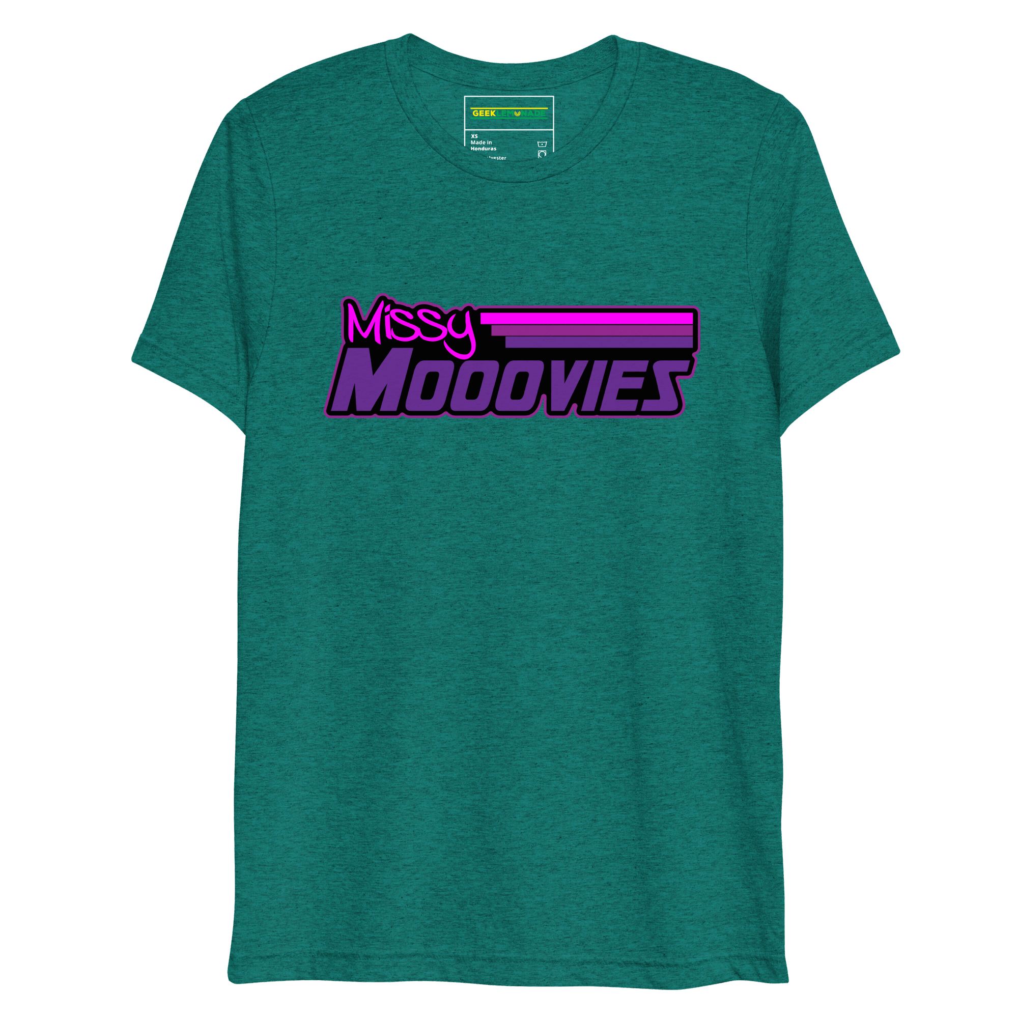GeekLemonade Missy Mooovies Black Short sleeve t-shirt