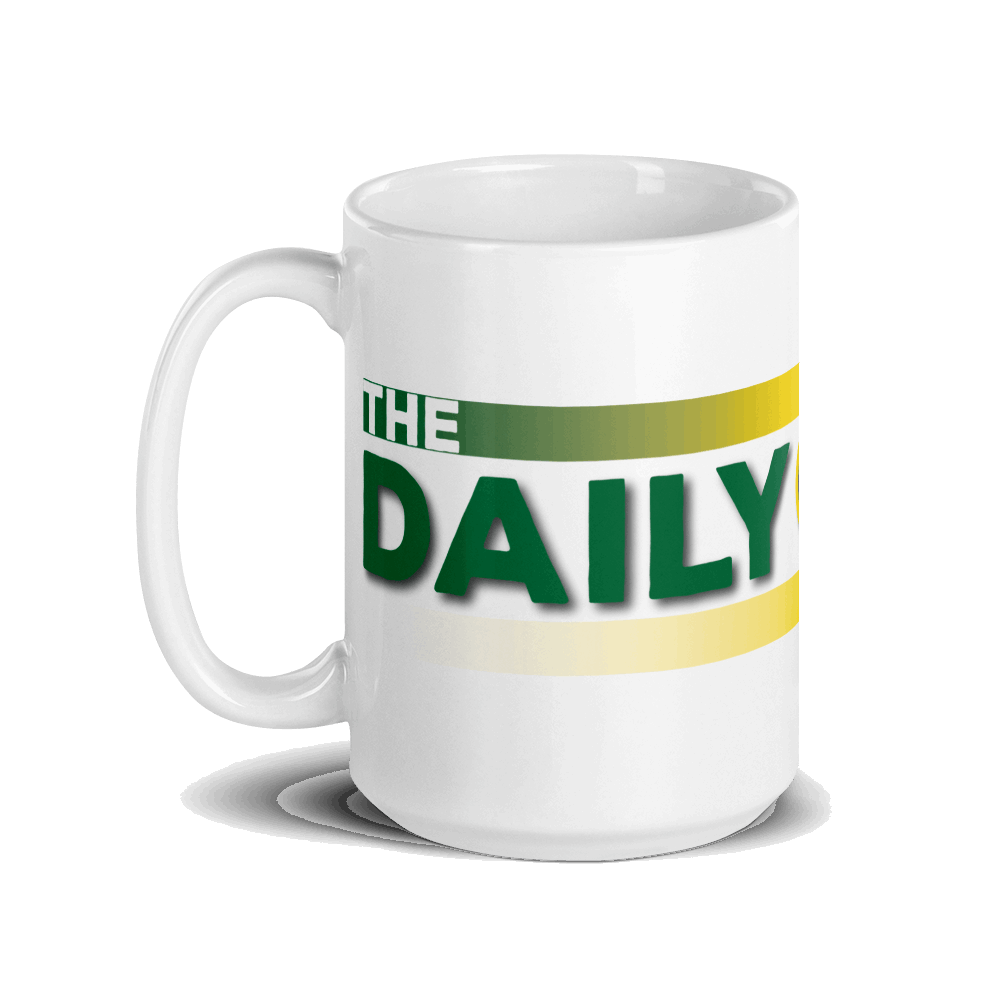 Daily Geek White glossy mug