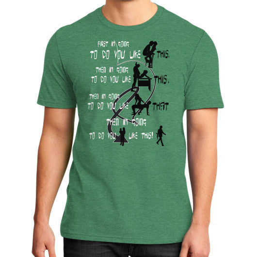 District T-Shirt (on man) Heather green Ar Designed!