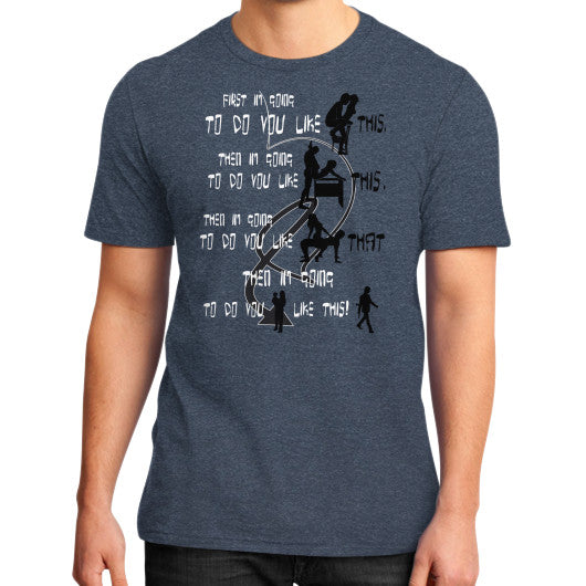 District T-Shirt (on man) Heather navy Ar Designed!