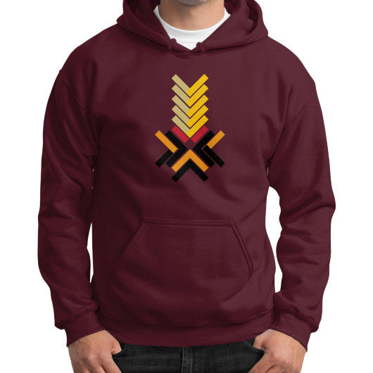 Gildan Hoodie (on man) Maroon Ar Designed!