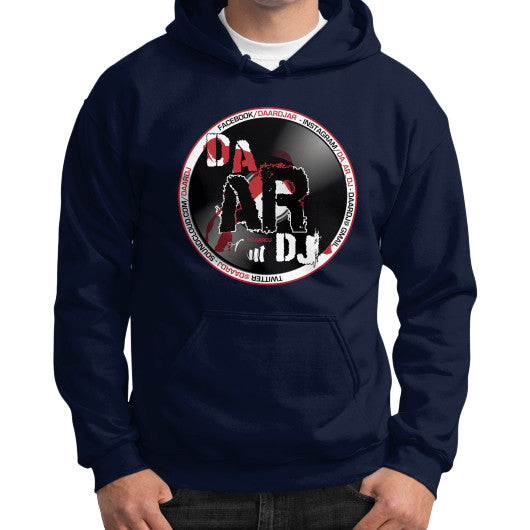 Gildan Hoodie (on man) Navy Ar Designed!