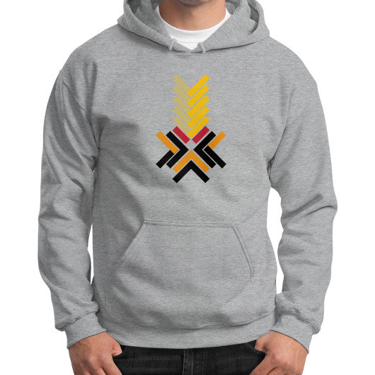 Gildan Hoodie (on man) Sport grey Ar Designed!