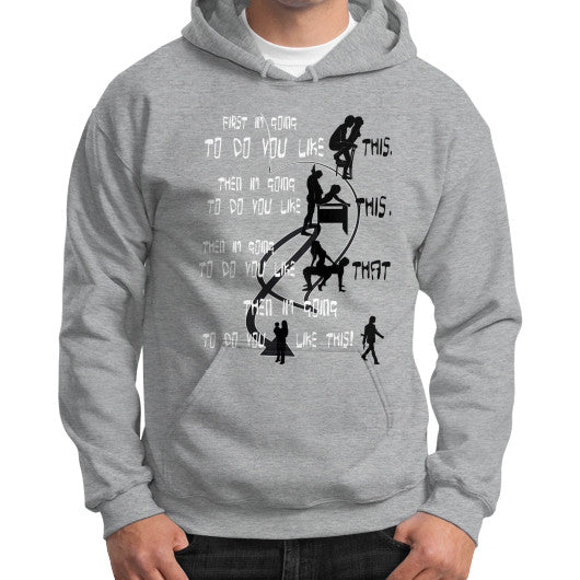 Gildan Hoodie (on man) Sport grey Ar Designed!