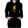 Hoodie (on woman) Black Ar Designed!