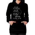 Hoodie (on woman) Black Ar Designed!
