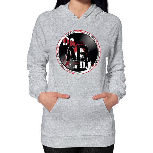 Hoodie (on woman) Heather grey Ar Designed!