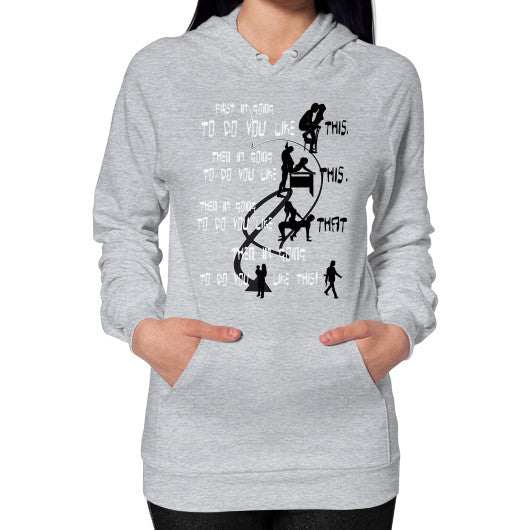 Hoodie (on woman) Heather grey Ar Designed!