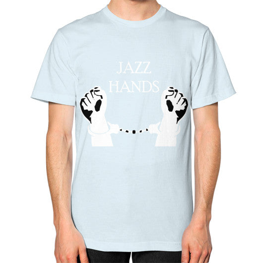 Unisex T-Shirt (on man) Light blue Ar Designed!