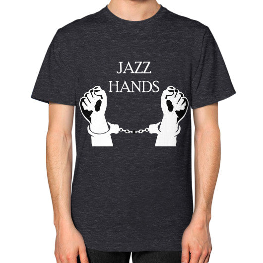Unisex T-Shirt (on man) Tri-Blend Black Ar Designed!