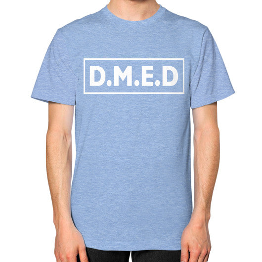 Unisex T-Shirt (on man) Tri-Blend Blue Ar Designed!