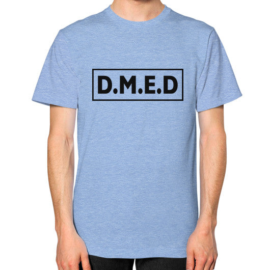 Unisex T-Shirt (on man) Tri-Blend Blue Ar Designed!