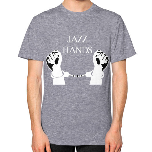 Unisex T-Shirt (on man) Tri-Blend Grey Ar Designed!