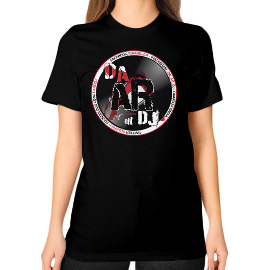 Unisex T-Shirt (on woman) Black Ar Designed!