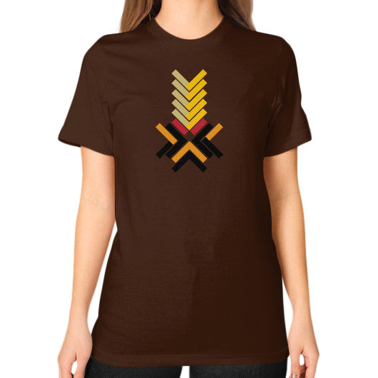 Unisex T-Shirt (on woman) Brown Ar Designed!