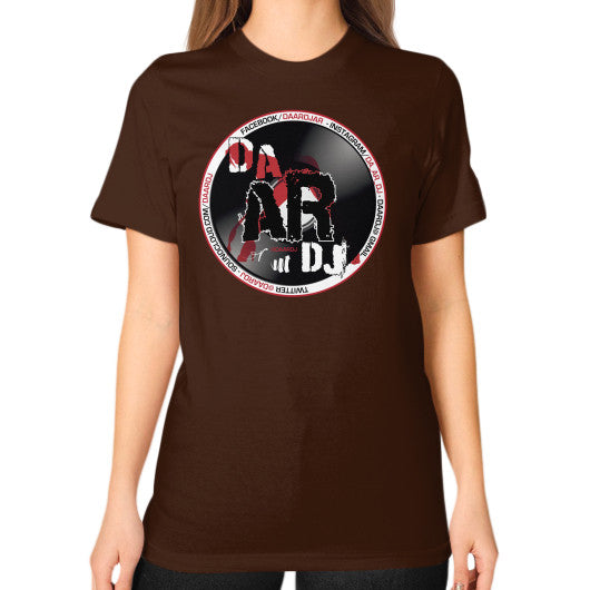 Unisex T-Shirt (on woman) Brown Ar Designed!