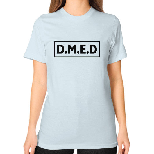 Unisex T-Shirt (on woman) Light blue Ar Designed!