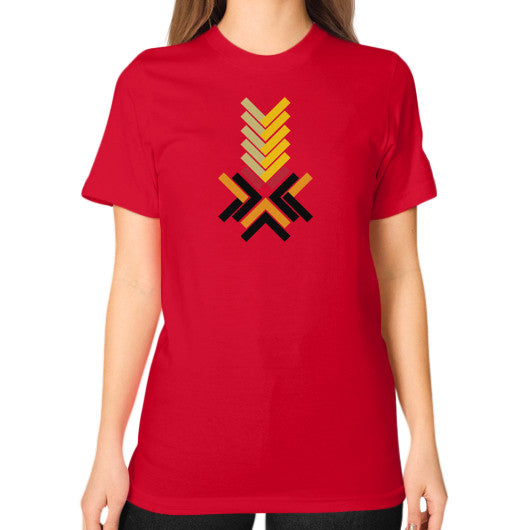 Unisex T-Shirt (on woman) Red Ar Designed!