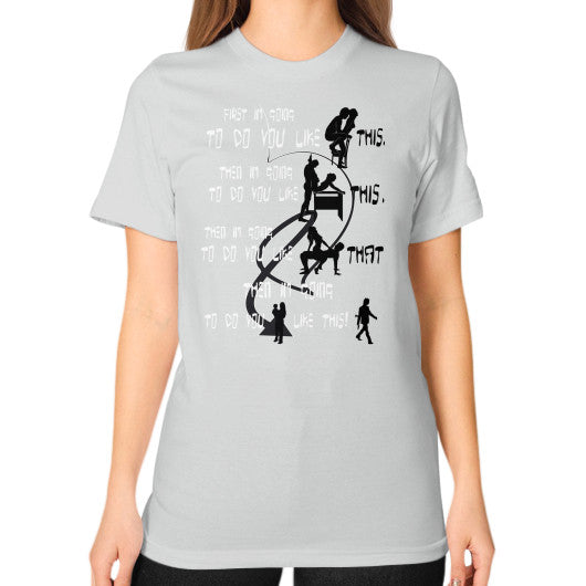 Unisex T-Shirt (on woman) Silver Ar Designed!