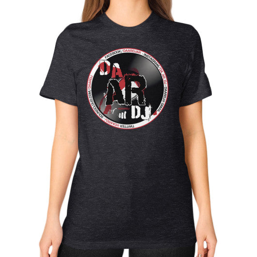 Unisex T-Shirt (on woman) Tri-Blend Black Ar Designed!
