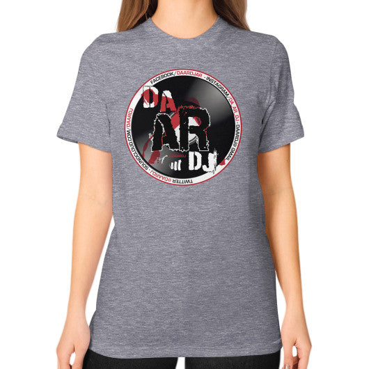 Unisex T-Shirt (on woman) Tri-Blend Grey Ar Designed!