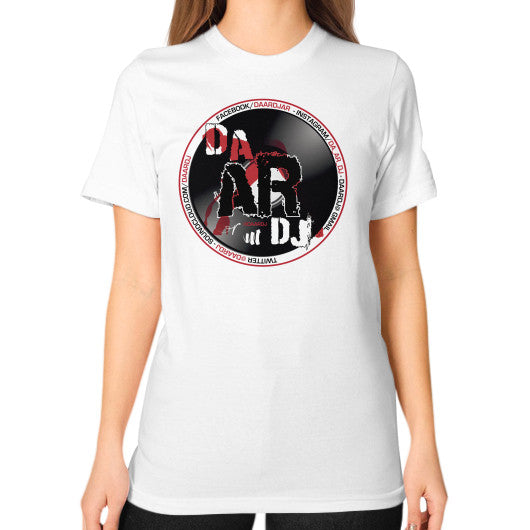 Unisex T-Shirt (on woman) White Ar Designed!