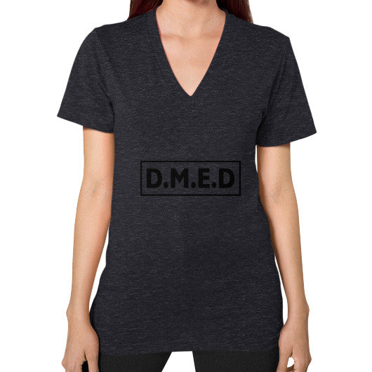 V-Neck (on woman) Tri-Blend Black Ar Designed!