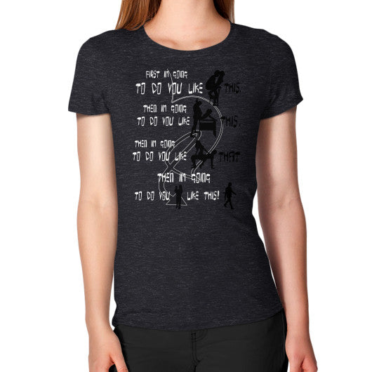 Women's T-Shirt Tri-Blend Black Ar Designed!