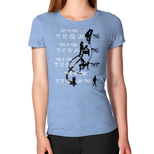 Women's T-Shirt Tri-Blend Blue Ar Designed!