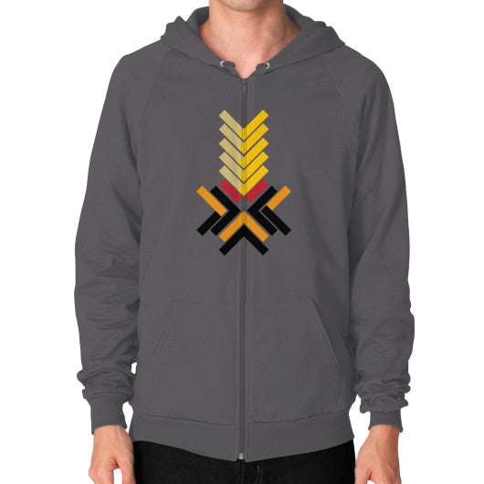 Zip Hoodie (on man) Asphalt Ar Designed!