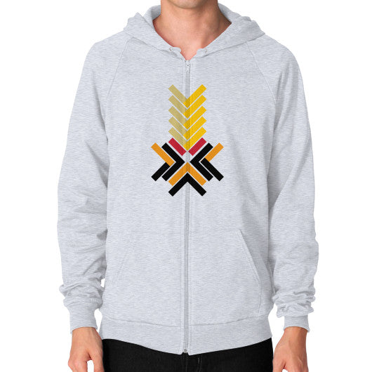 Zip Hoodie (on man) Heather grey Ar Designed!