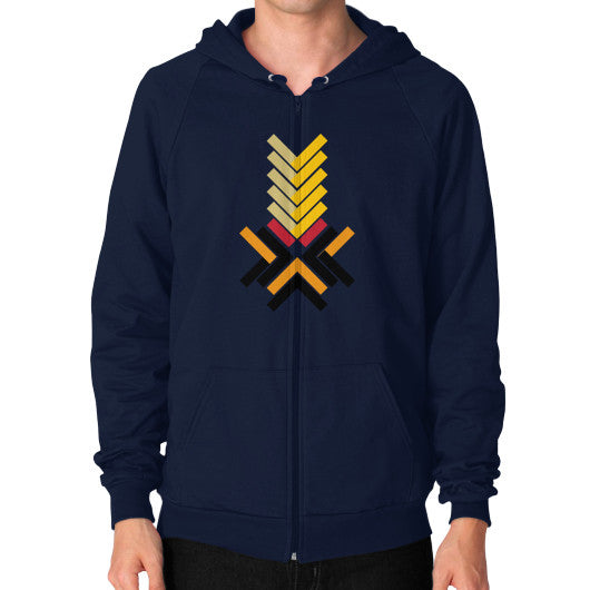 Zip Hoodie (on man) Navy Ar Designed!